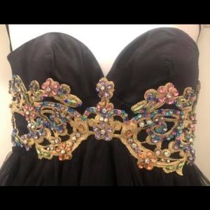 Sherri Hill - Cocktail Dress - Strapless - Black